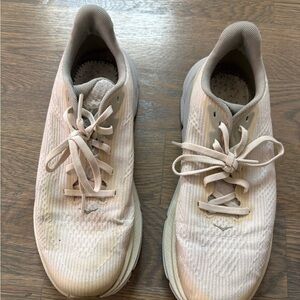 Hoka One One Beige/Light Gray Running Shoe